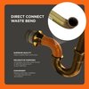 Everflow Direct Connect Waste Bend for Tubular Drain Applications, 22GA Brass 1-1/2"x8" 2218